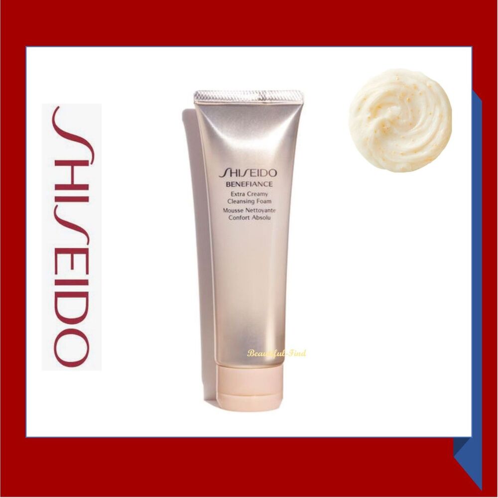 Shiseido Benefiance Extra Creamy Cleansing Foam Discontinued 4.4 oz - New